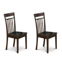 East West Furniture Lyca6-Cap-W Lynfield 6 Piece Modern Set Contains A Rectangle Wooden Table With Butterfly Leaf And 4 Dining Chairs With A Bench, 36X66 Inch, Cappuccino