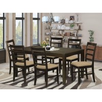 East West Furniture Lypf7-Cap-C Lynfield 7 Piece Kitchen Set Consist Of A Rectangle Table With Butterfly Leaf And 6 Linen Fabric Dining Room Chairs, 36X66 Inch