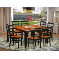 East West Furniture Parf6-Cap-W 6 Piece Room Furniture Set Contains A Square Kitchen Table With Butterfly Leaf And 4 Dining Chairs With A Bench, 54X54 Inch