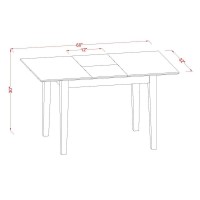 East West Furniture Psml7-Mah-Lc 7 Piece Dinette Set Consist Of A Rectangle Room Table With Butterfly Leaf And 6 Faux Leather Upholstered Dining Chairs, 32X60 Inch