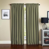 Blazing Needles 84inch by 52inch Twill Curtain Panels Set of 2