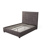 Alpine Furniture Alma Upholstered Platform Bed, King Size