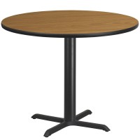 Flash Furniture 42'' Round Natural Laminate Table Top With 33'' X 33'' Table Height Base