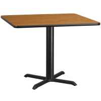 Flash Furniture 42'' Square Natural Laminate Table Top With 33'' X 33'' Table Height Base