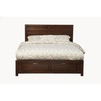 Alpine Furniture Panel Bed, King, Cappuccino