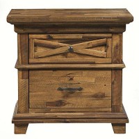 Alpine Furniture St. James 2 Drawer Nightstand