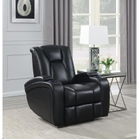 Delange Power2 Recliner With Headrest Black