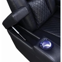 Delange Power2 Recliner With Headrest Black