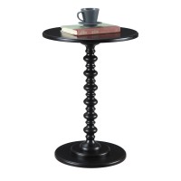 Convenience Concepts Palm Beach Spindle Table Black 1775 In X 1775 In X 24 In