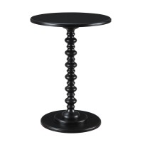 Convenience Concepts Palm Beach Spindle Table Black 1775 In X 1775 In X 24 In