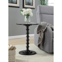 Convenience Concepts Palm Beach Spindle Table Black 1775 In X 1775 In X 24 In