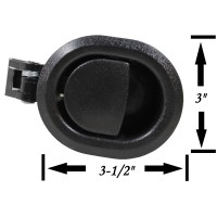 Reliable Recliner Replacement Parts Handle Small Oval Black Plastic Pull Recliner Handle 3 by 3.5 Handle Only Fits 3mm & 6mm Cables (Car Door Flapper Style) Chair Release for Sofa, Couch or Recliner