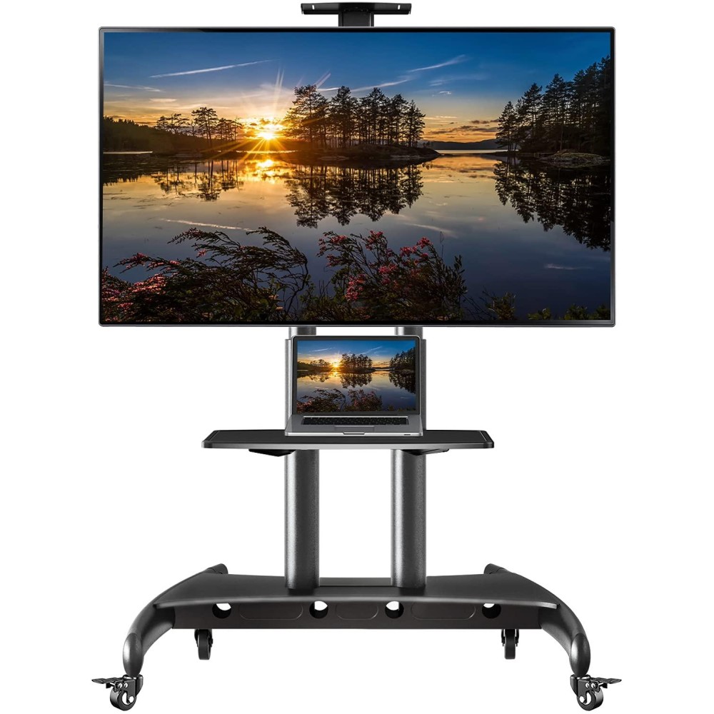 Nb North Bayou Mobile Tv Cart Tv Stand With Wheels For 55\ - 85\