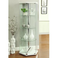 Traditional Glass Hexagon Curio Cabinet