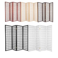 Legacy Decor 3 Panels Room Divider Privacy Screen Partition Shoji Style 6 Ft Tall Black Finish