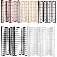 6 Panels Room Divider Privacy Screen Partition Shoji Style 6 Ft Tall Espresso Finish 71 High X 104 Wide