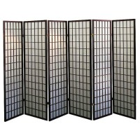 6 Panels Room Divider Privacy Screen Partition Shoji Style 6 Ft Tall Espresso Finish 71 High X 104 Wide