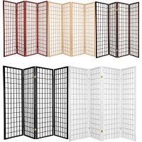 Legacy Decor 4 Panels Room Divider Privacy Screen Shoji Style 6Ft High White Color