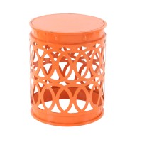 Deco 79 Metal Accent Indoor Outdoor Nesting End Carved Trellis Design Set Of 3 Side Table 22 18 15H Multi Colored