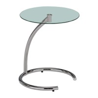 Kings Brand Furniture - Chrome With Glass Modern Accent Side End Table