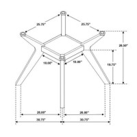 Paxton Dining Table Base Nutmeg