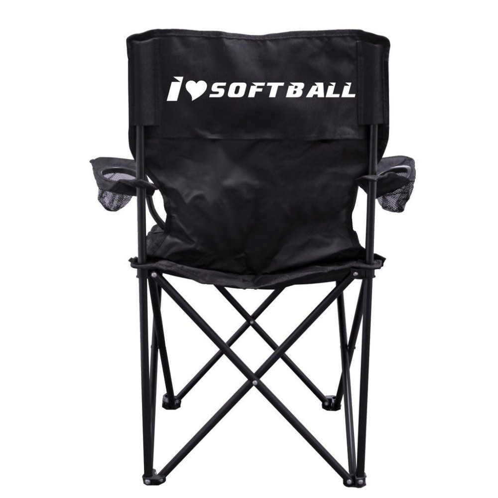 Victorystore Outdoor Camping Chair - I Love Softball Camping Chair With Carry Bag