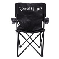 Victorystore Outdoor Camping Chair, Retired And Happy Camping Chair With Carry Bag