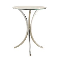 Contemporary Chrome Snack Table