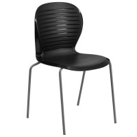 Flash Furniture Hercules Series 551 Lb. Capacity Black Stack Chair