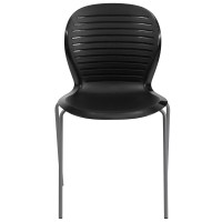 Flash Furniture Hercules Series 551 Lb. Capacity Black Stack Chair