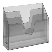 Acrimet Horizontal Triple File Folder Holder Organizer (Smoke Color)