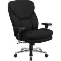 Hercules Series 24/7 Intensive Use Big & Tall 400 Lb. Rated Black Fabric Executive Ergonomic Office Chair With Lumbar Knob