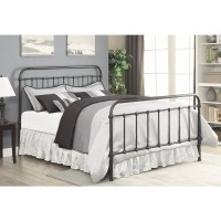 Classic metal bed in dark bronze finishUnderstated design has an antique lookSteel tubing construction with solid mold-casted ornamentsRequires box spring