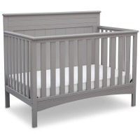 Delta Children Fancy 4-In-1 Convertible Baby Crib - Greenguard Gold Certified, Grey