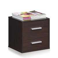 Furinno Indo Petite 2-Drawer Storage Cube, Espresso