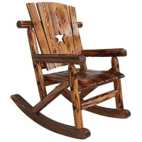 Leigh Country Tx 93772 Char-Log Children'S Rocker With Star, Child'S, Brown