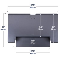 Ergotron - Workfit-Tl Standing Desk Converter, Dual Monitor Sit Stand Desk Riser For Tabletops - 37.5 Inch Width, Black