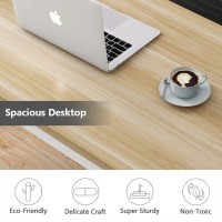 Tribesigns Computer Desk 47 Inch Modern Simple Office Desk Computer Table Study Writing Desk For Home Office Light Walnut