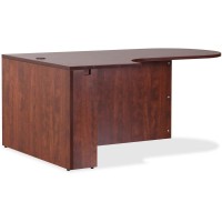 Lorell Essentials Left Peninsula Desk Box 1 of 2 1 Top 709 x 414295 Finish Cherry Laminate