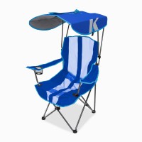 Kelsyus Original Canopy Chair - Foldable Chair For Camping, Tailgates, And Outdoor Events - Navy Stripe, 37