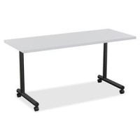 Lorell Rectangular Invent Tabletop Light Gray Rectangle Top 60 Table Top Length x 24 Table Top Width x 1 Table Top Thic