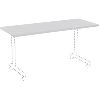 Lorell Rectangular Invent Tabletop Light Gray Rectangle Top 60 Table Top Length x 24 Table Top Width x 1 Table Top Thic