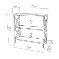 Convenience Concepts Tucson 3 Tier Bookcase Black Cherry