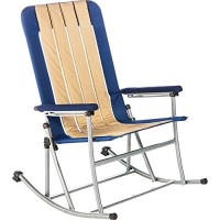 Kamp-Rite Folding Rocking Chair, Blue/Tan
