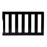 Dream On Me Convertible Crib Toddler Guard Rail In Black, Converts Cribs To Toddler Beds, Solid Wood Construction