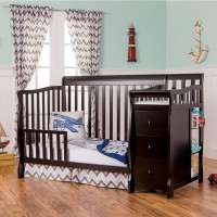 Dream On Me Convertible Crib Toddler Guard Rail In Black, Converts Cribs To Toddler Beds, Solid Wood Construction