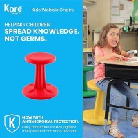 Kore Kids Preschool Wobble Chair - Flexible Seating Stool For Classroom, Preschool, Kindergarten & Elementary School - Age 4-5 Yrs, Red (12In)