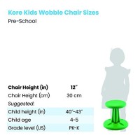 Kore Kids Preschool Wobble Chair - Flexible Seating Stool For Classroom, Preschool, Kindergarten & Elementary School - Age 4-5 Yrs, Purple (12In)