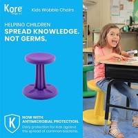 Kore Kids Preschool Wobble Chair - Flexible Seating Stool For Classroom, Preschool, Kindergarten & Elementary School - Age 4-5 Yrs, Purple (12In)