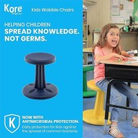 Kore Kids Preschool Wobble Chair - Flexible Seating Stool For Classroom, Preschool, Kindergarten & Elementary School - Age 4-5 Yrs, Dark Blue (12In)